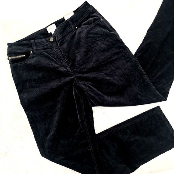 NWT Chico's Women's 1.5R Mid Black Corduroy Pants - Picture 5 of 14